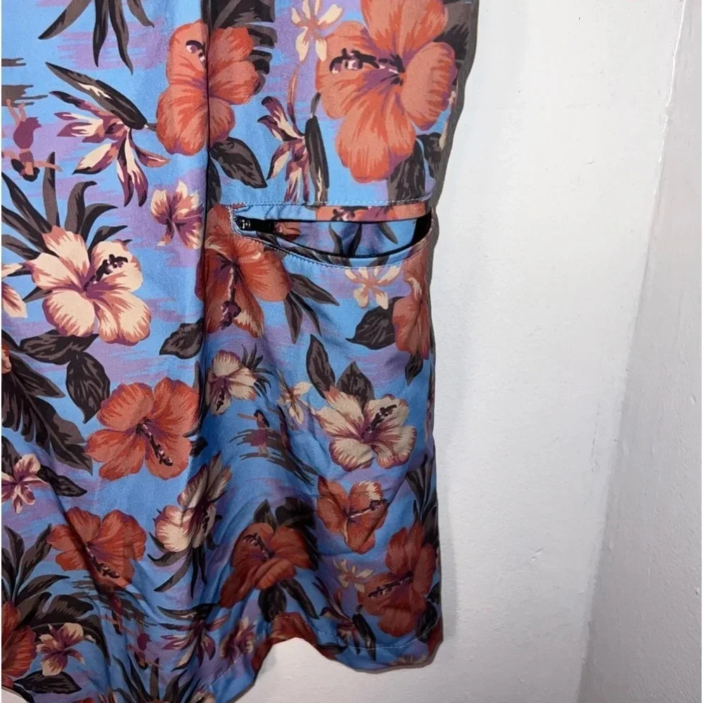 Brooklyn Cloth‎ BKLYN, 36W tropical pocket lace up loop closure board short